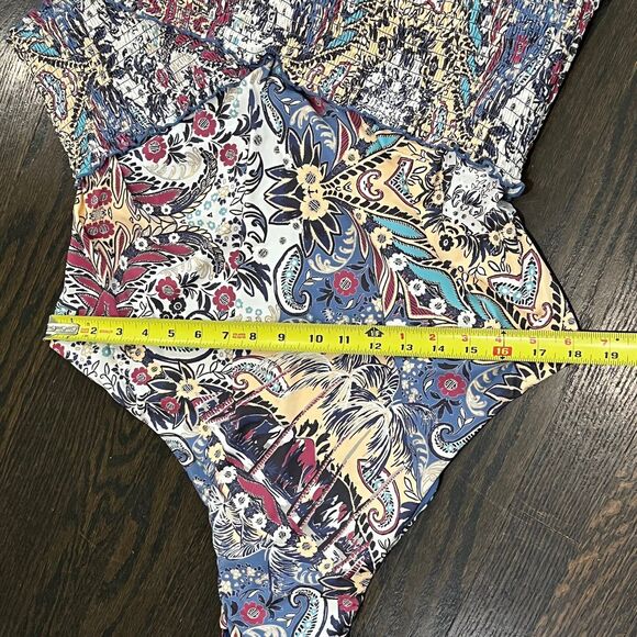 By Anthropologie Swimsuit Women’s 3X Plus Smocked Off-The-Shoulder One-Piece - Picture 6 of 11